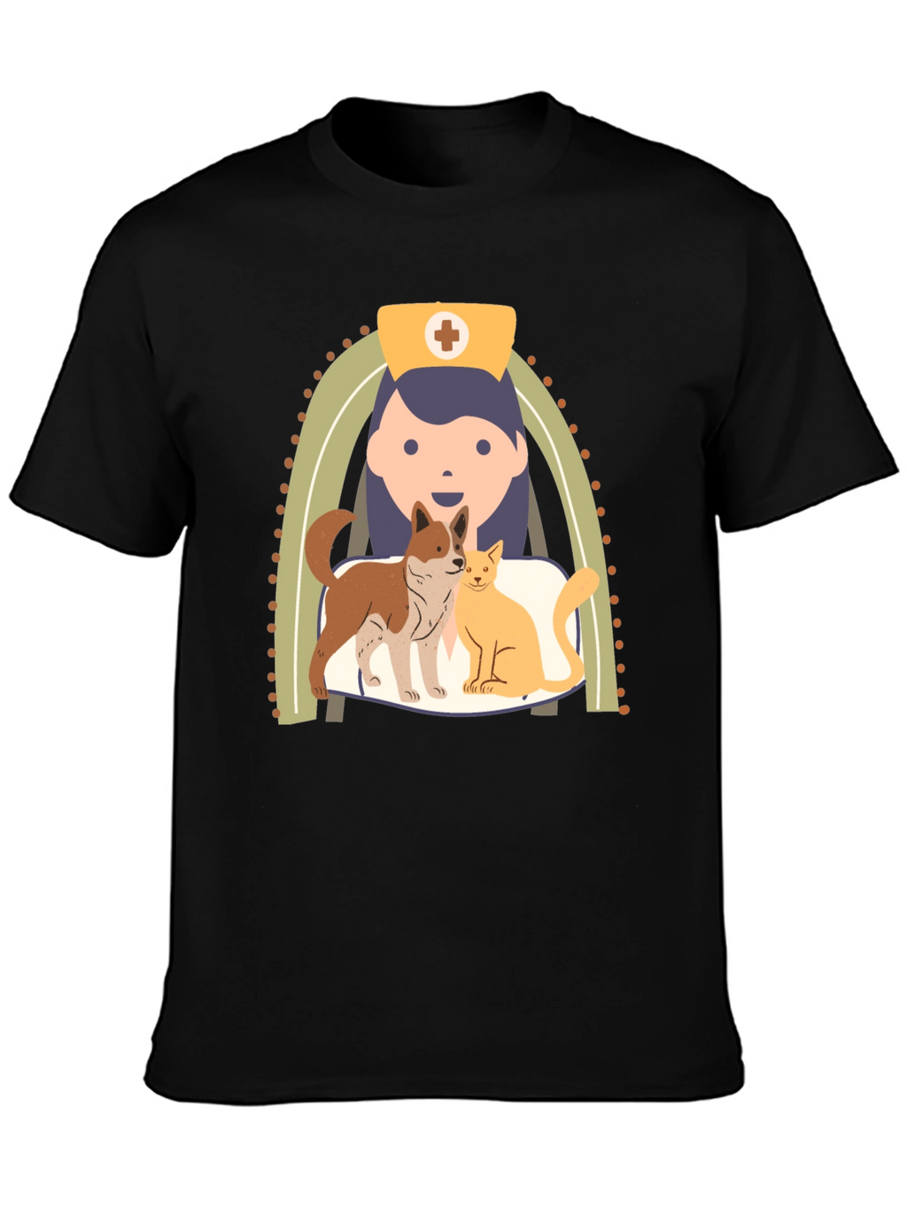 Veterinarian Nurse Cartoon T-Shirt