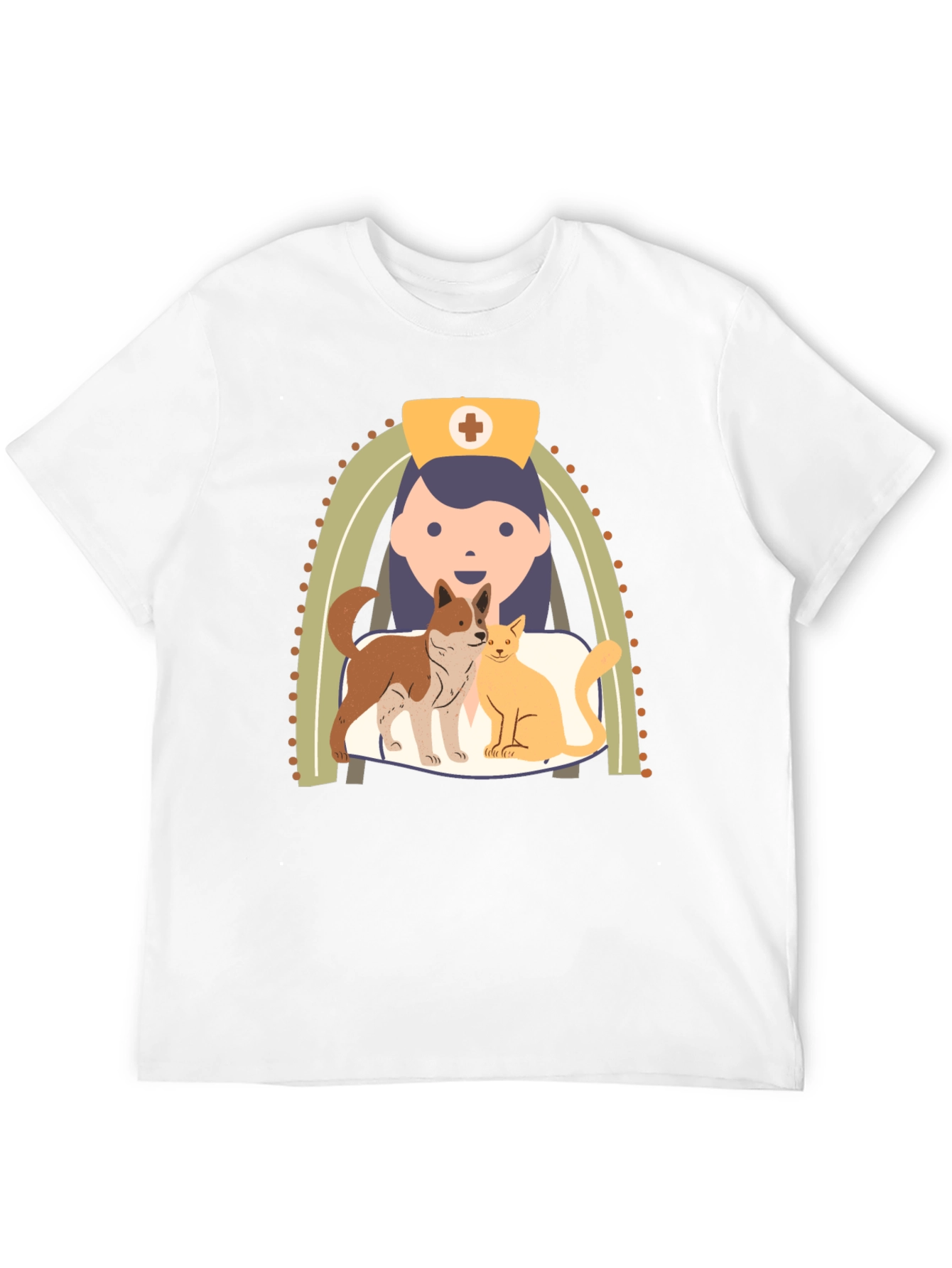 Veterinarian Nurse Cartoon T-Shirt