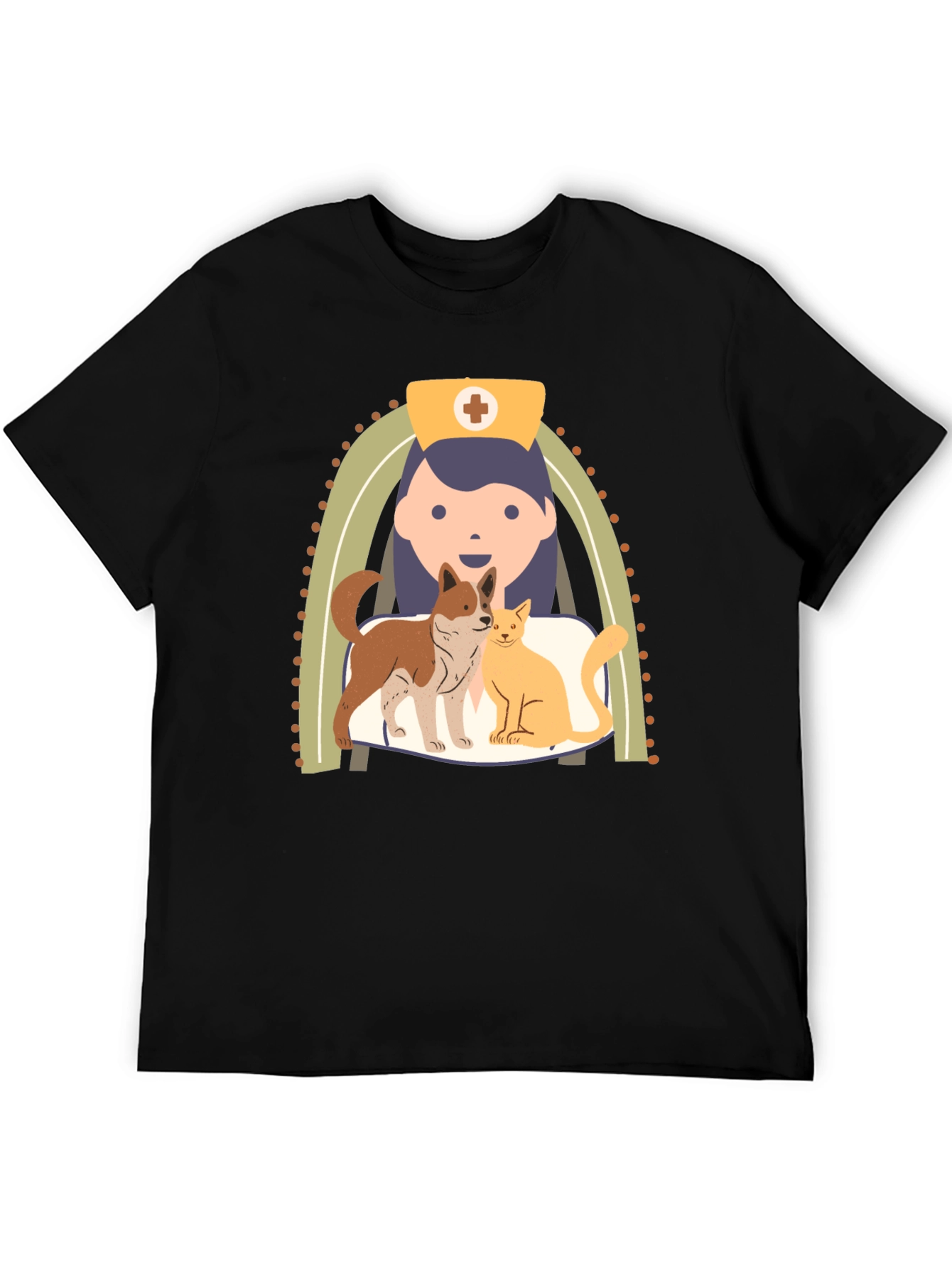 Veterinarian Nurse Cartoon T-Shirt