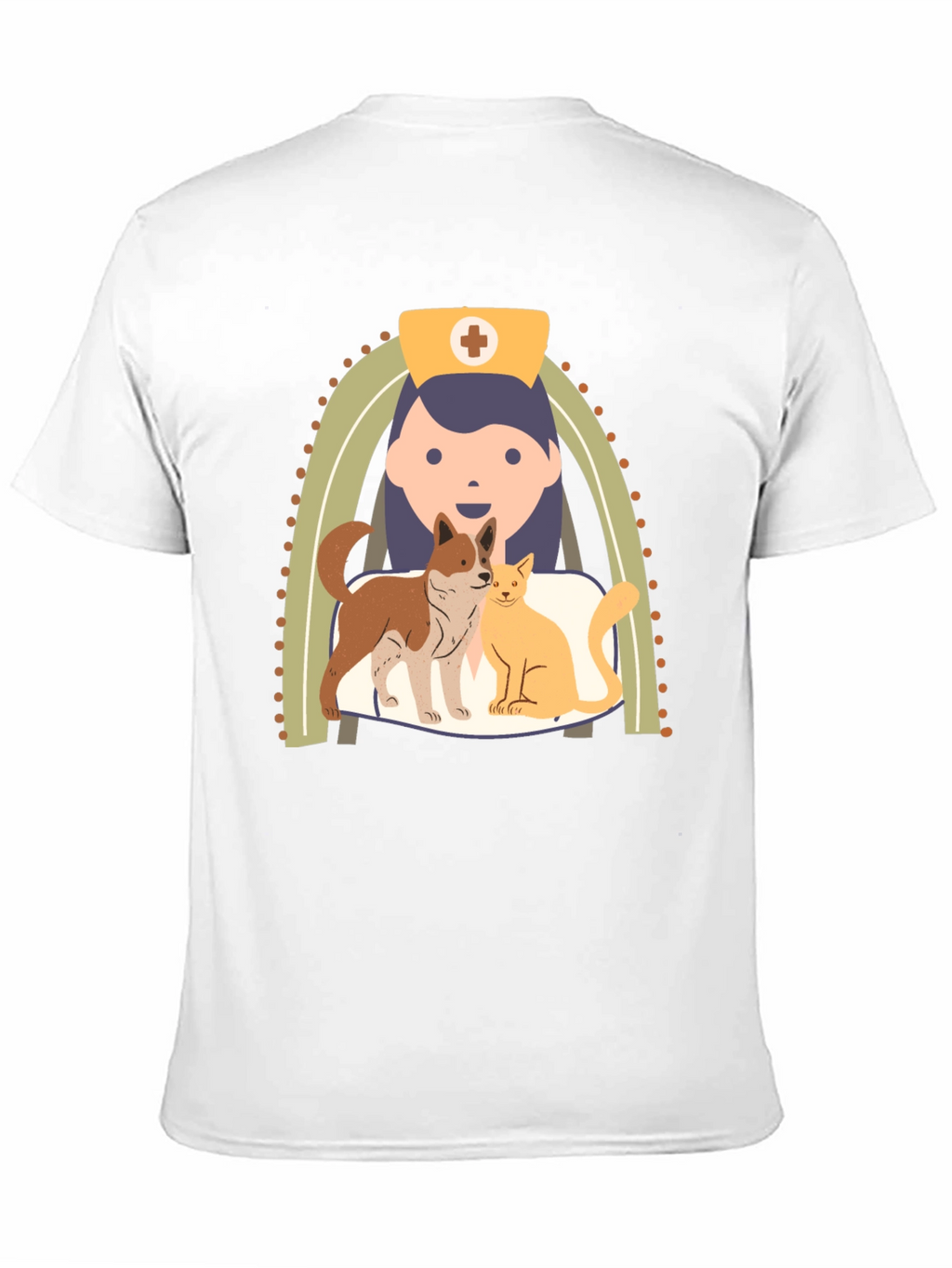 Veterinarian Nurse Cartoon T-Shirt