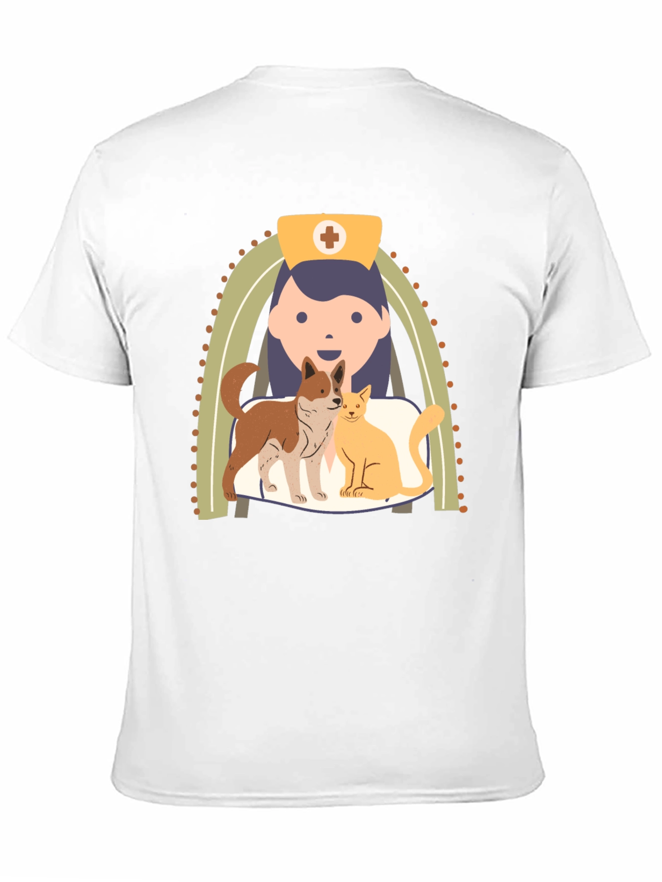 Veterinarian Nurse Cartoon T-Shirt