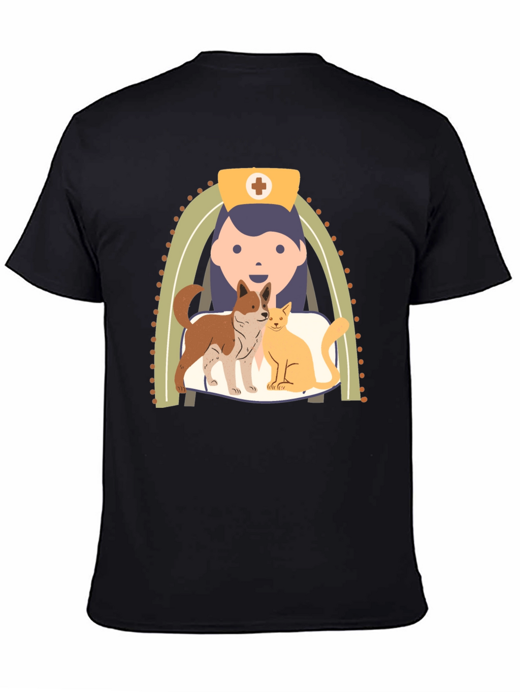 Veterinarian Nurse Cartoon T-Shirt