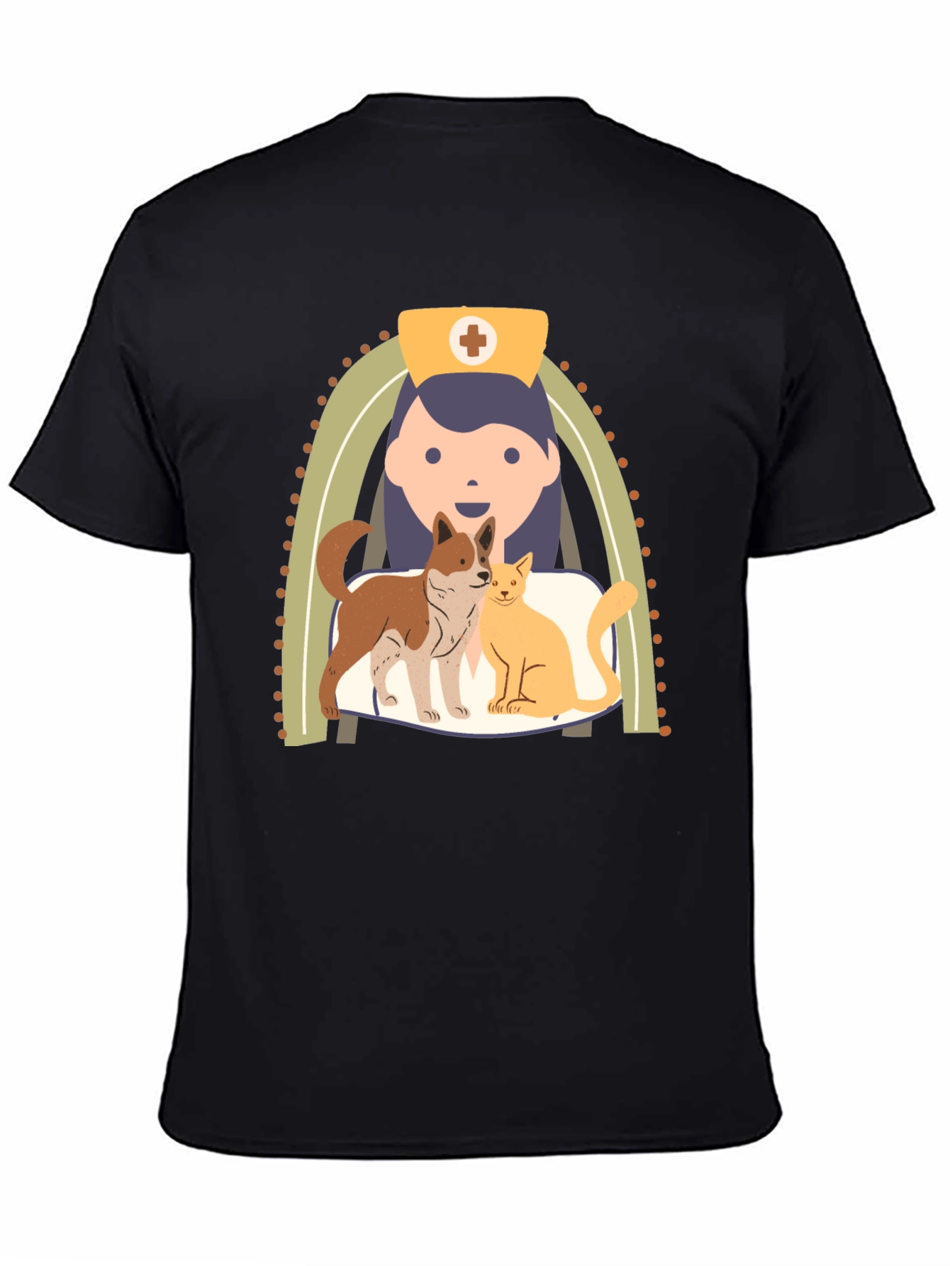Veterinarian Nurse Cartoon T-Shirt