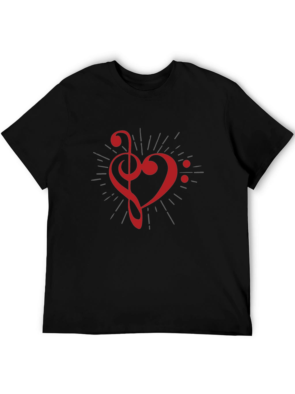 Musical Heart T-Shirt - Black