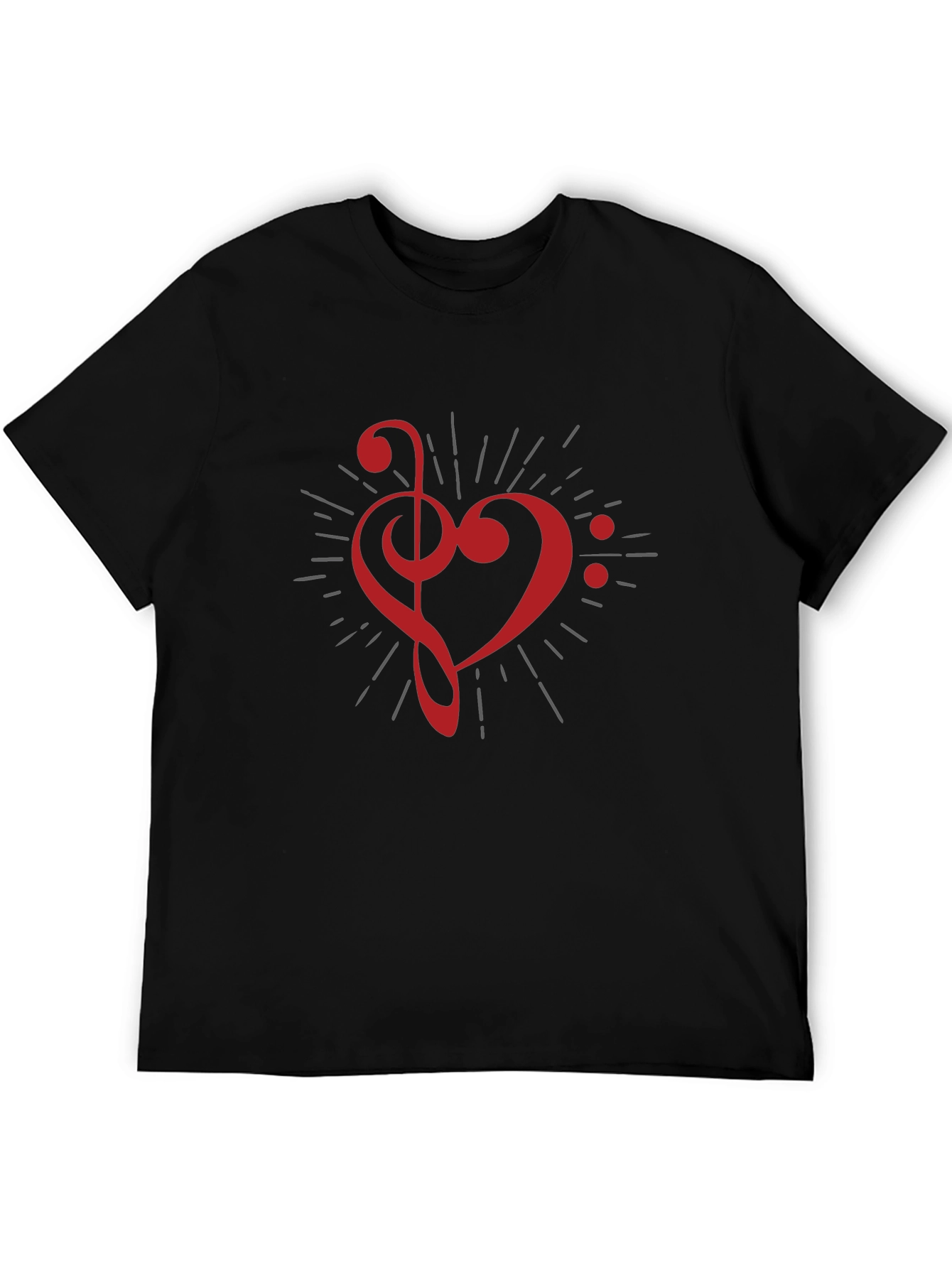 Musical Heart T-Shirt - Black
