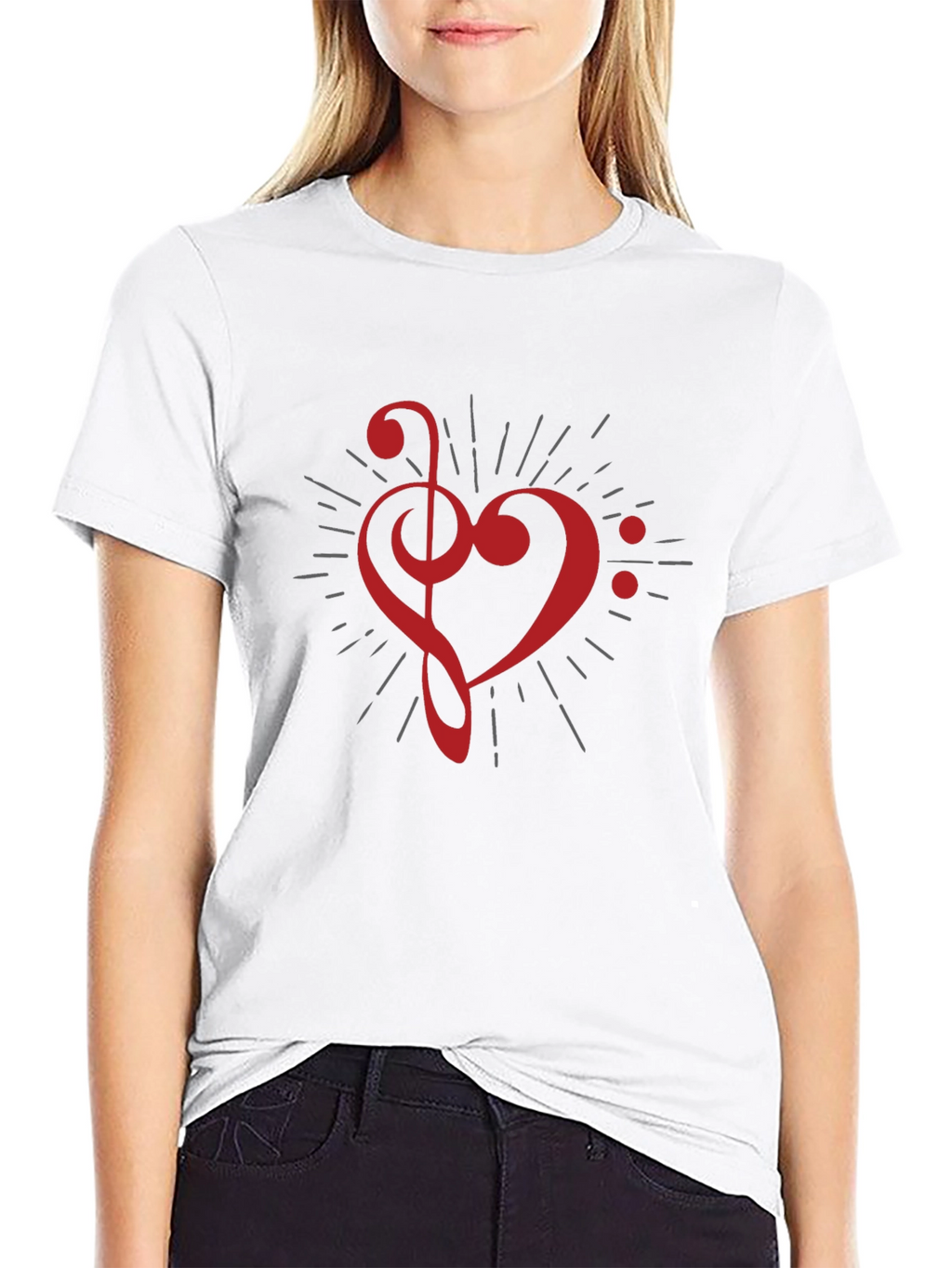 Musical Heart T-Shirt - Black