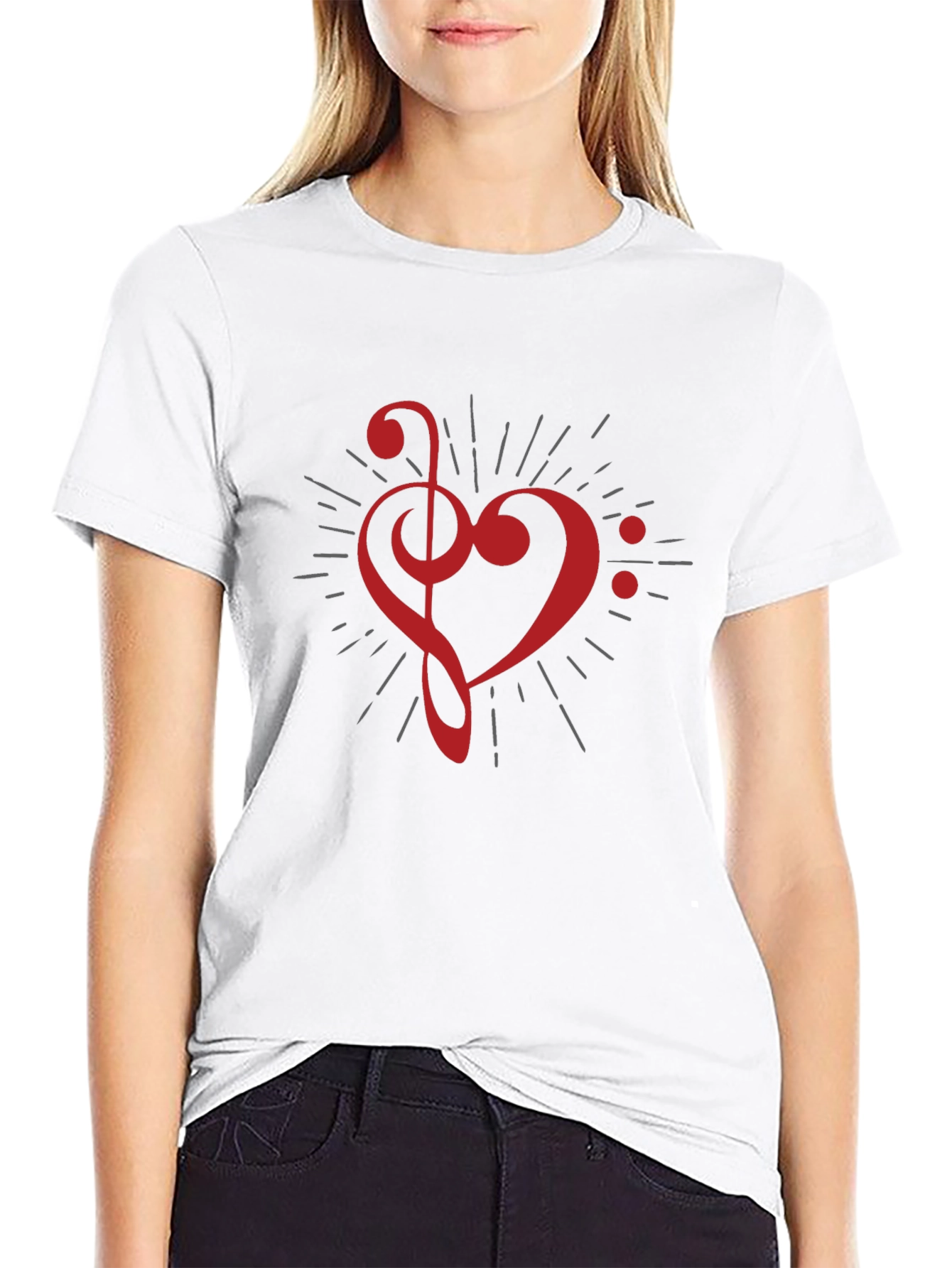 Musical Heart T-Shirt - Black