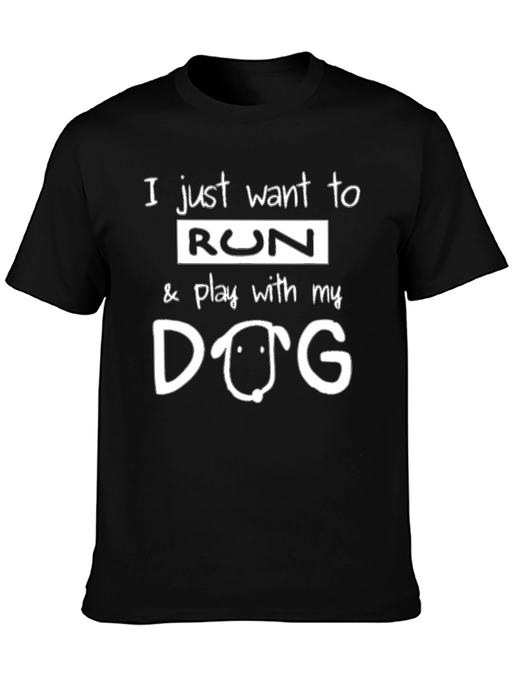 Dog Lover Black T-Shirt - Run & Play
