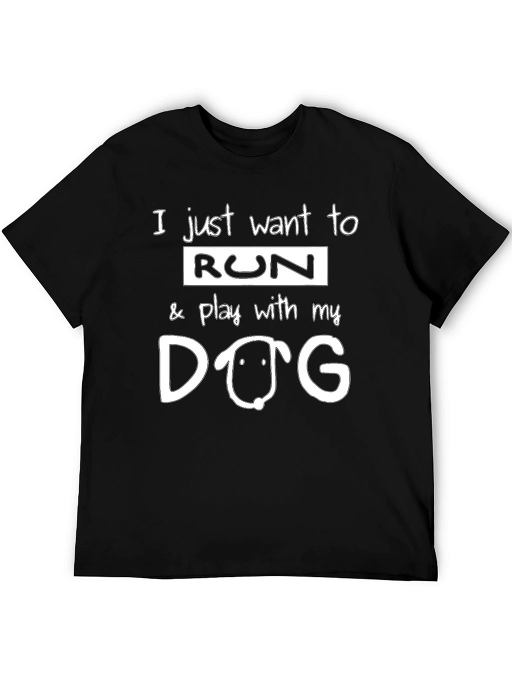 Dog Lover Black T-Shirt - Run & Play