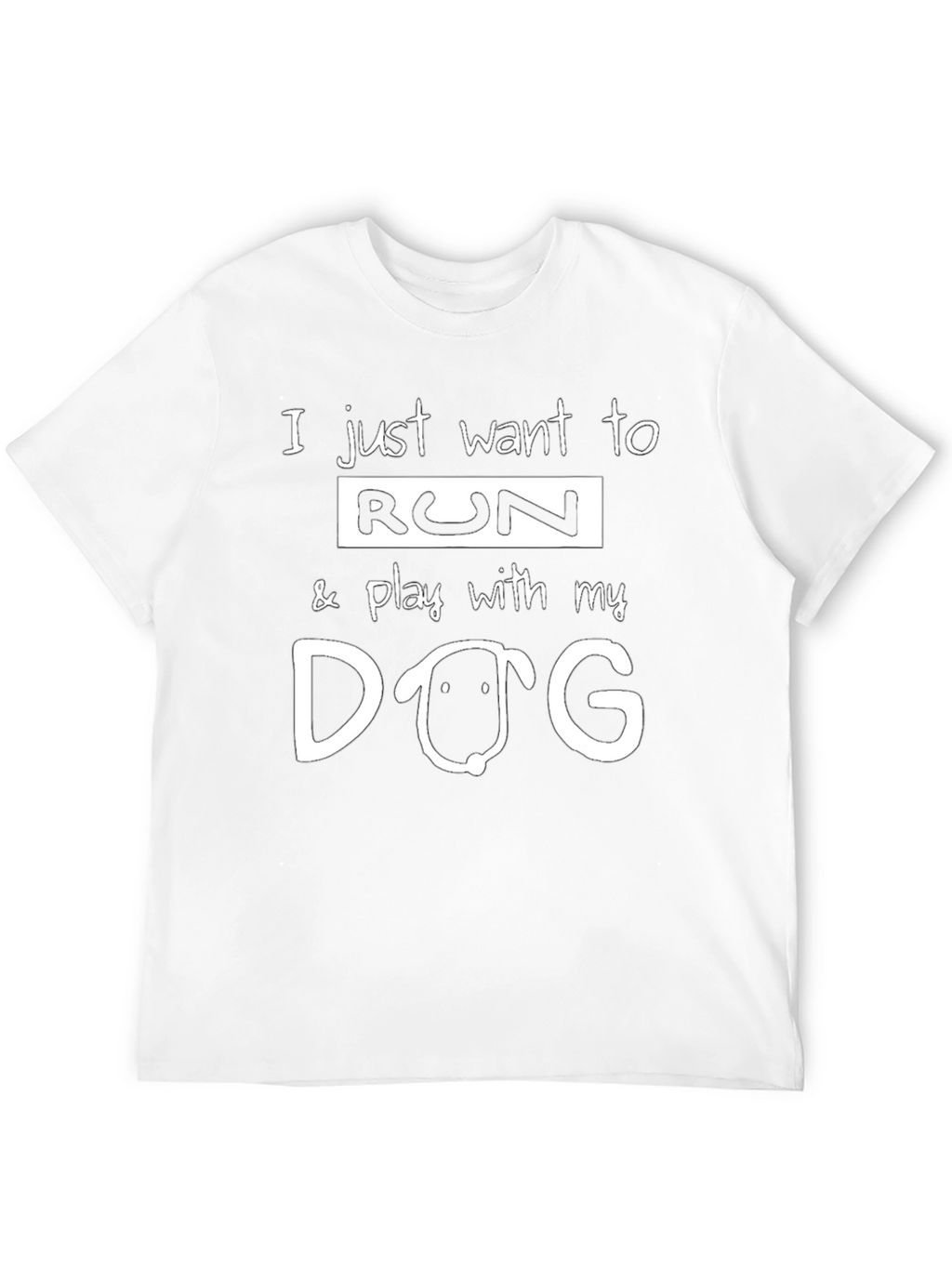 Dog Lover Black T-Shirt - Run & Play