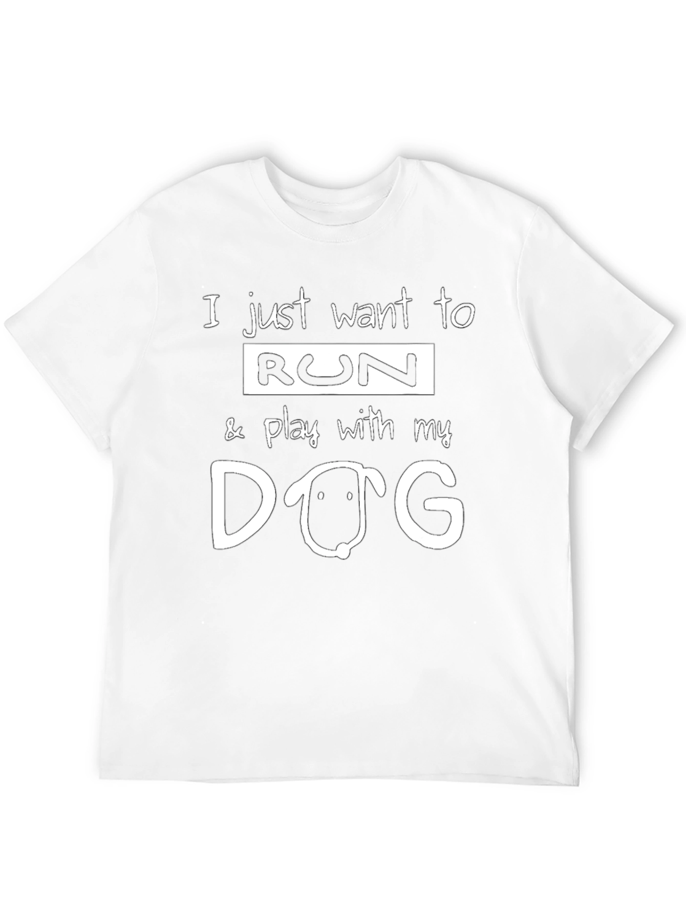 Dog Lover Black T-Shirt - Run & Play