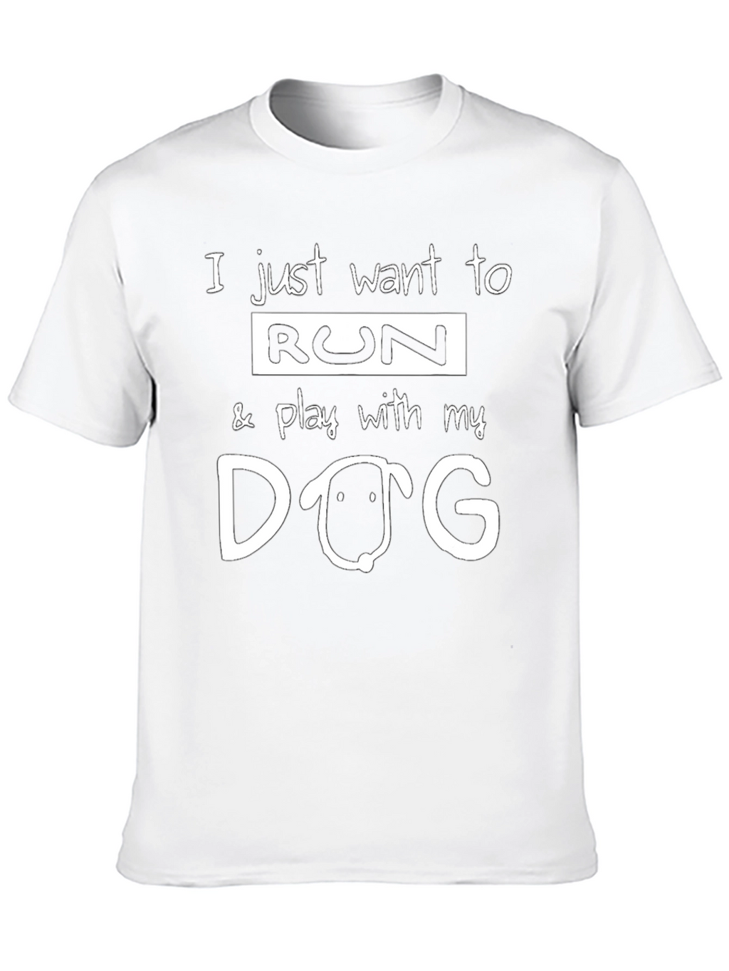 Dog Lover Black T-Shirt - Run & Play