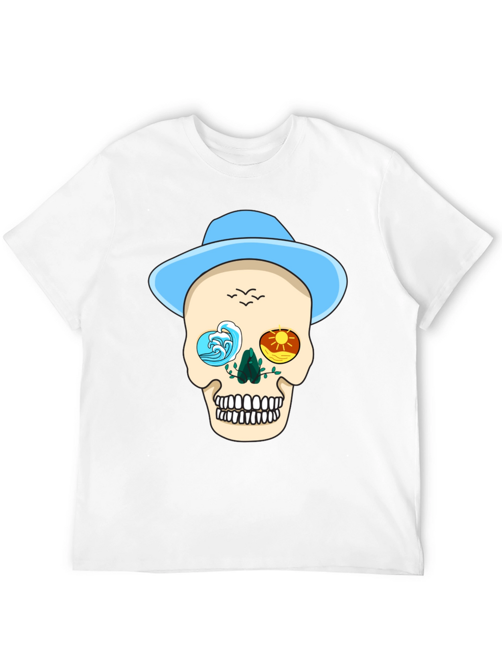 Skull Graphic Tee - Ocean & Sun Design