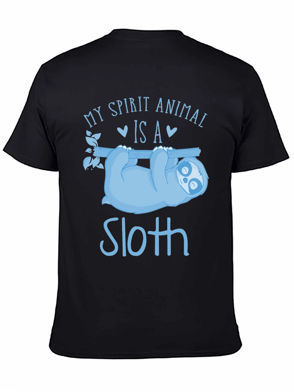 Sloth Spirit Animal Black T-Shirt