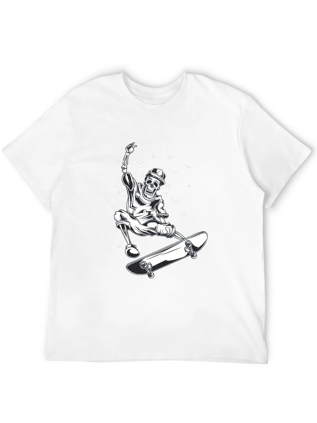 Skateboarding Skeleton Black T-Shirt