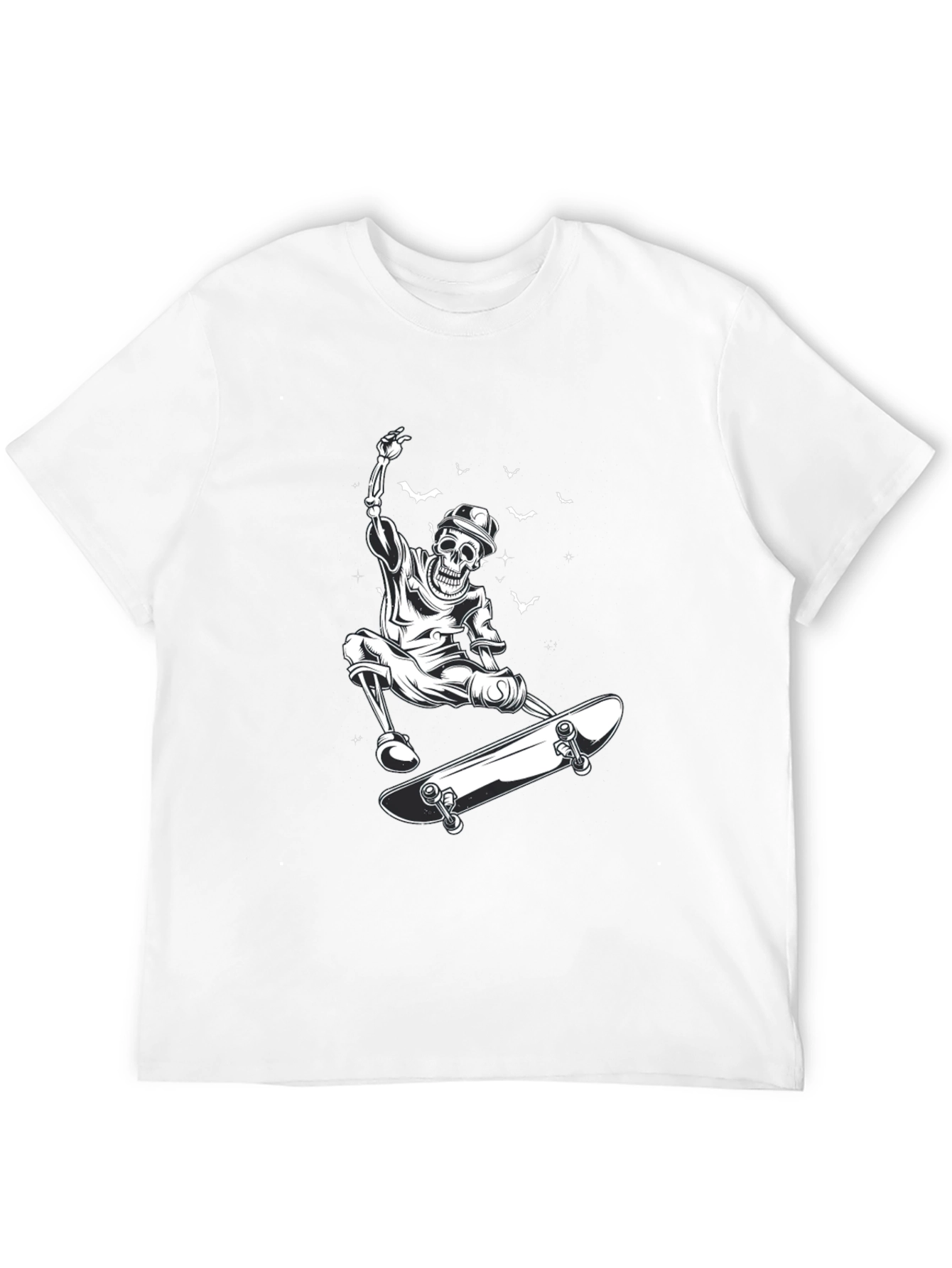 Skateboarding Skeleton Black T-Shirt