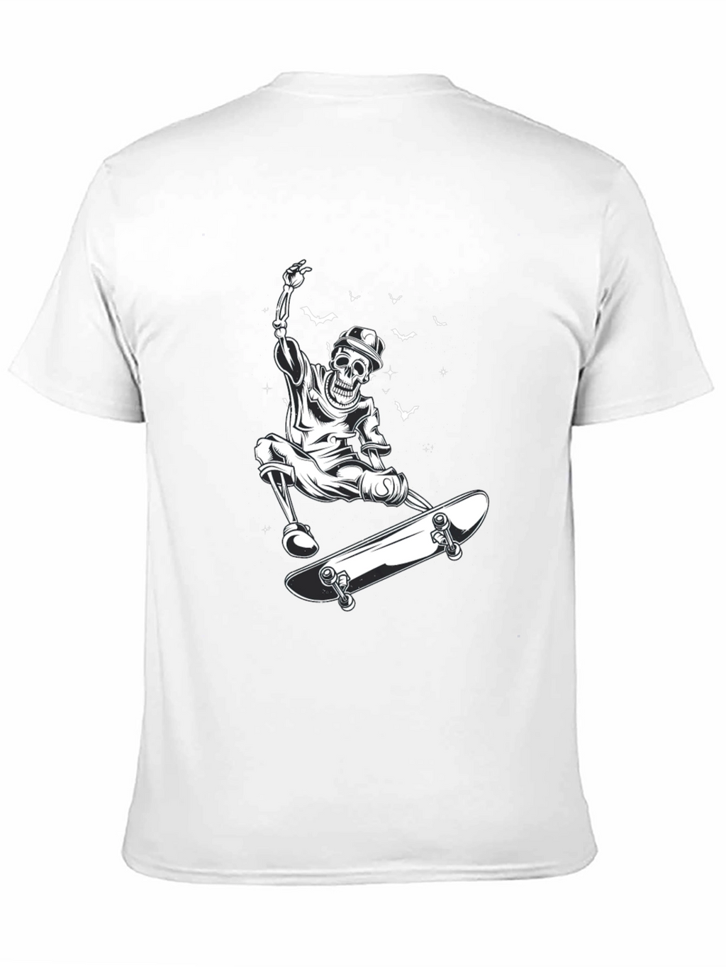 Skateboarding Skeleton Black T-Shirt
