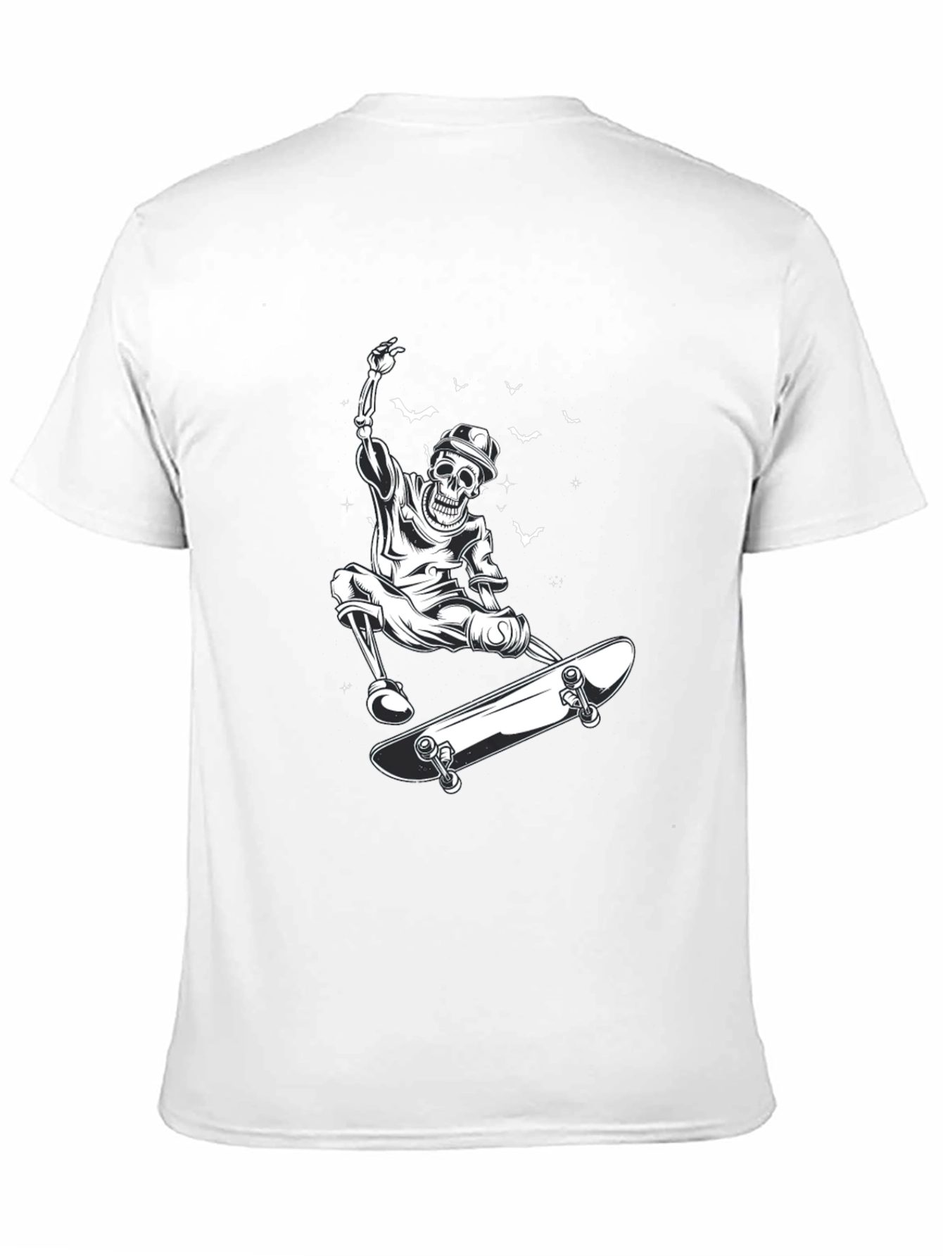 Skateboarding Skeleton Black T-Shirt