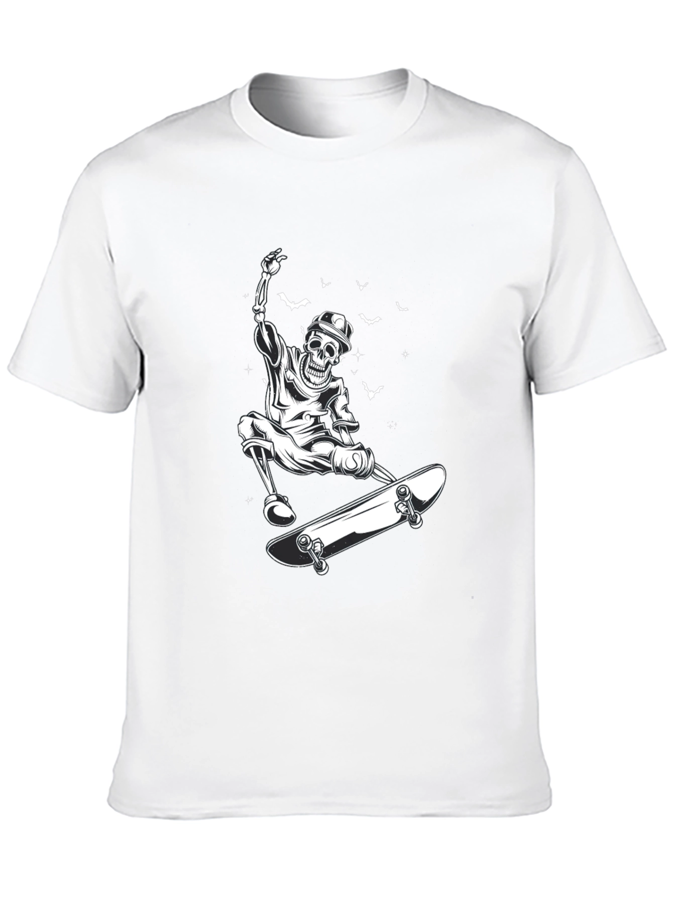 Skateboarding Skeleton Black T-Shirt
