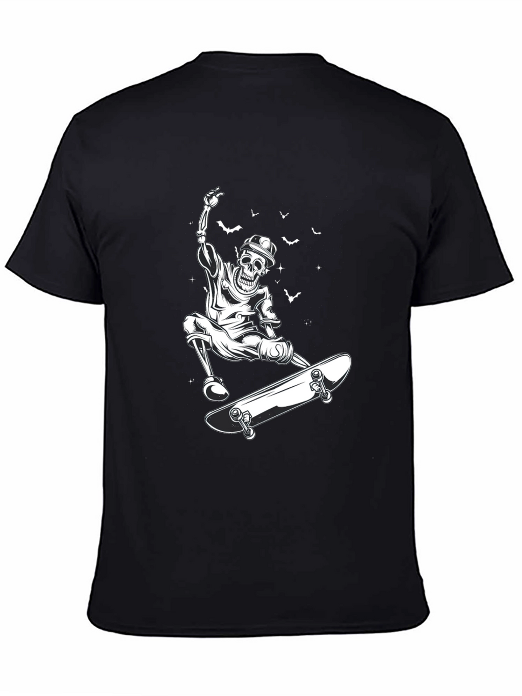 Skateboarding Skeleton Black T-Shirt