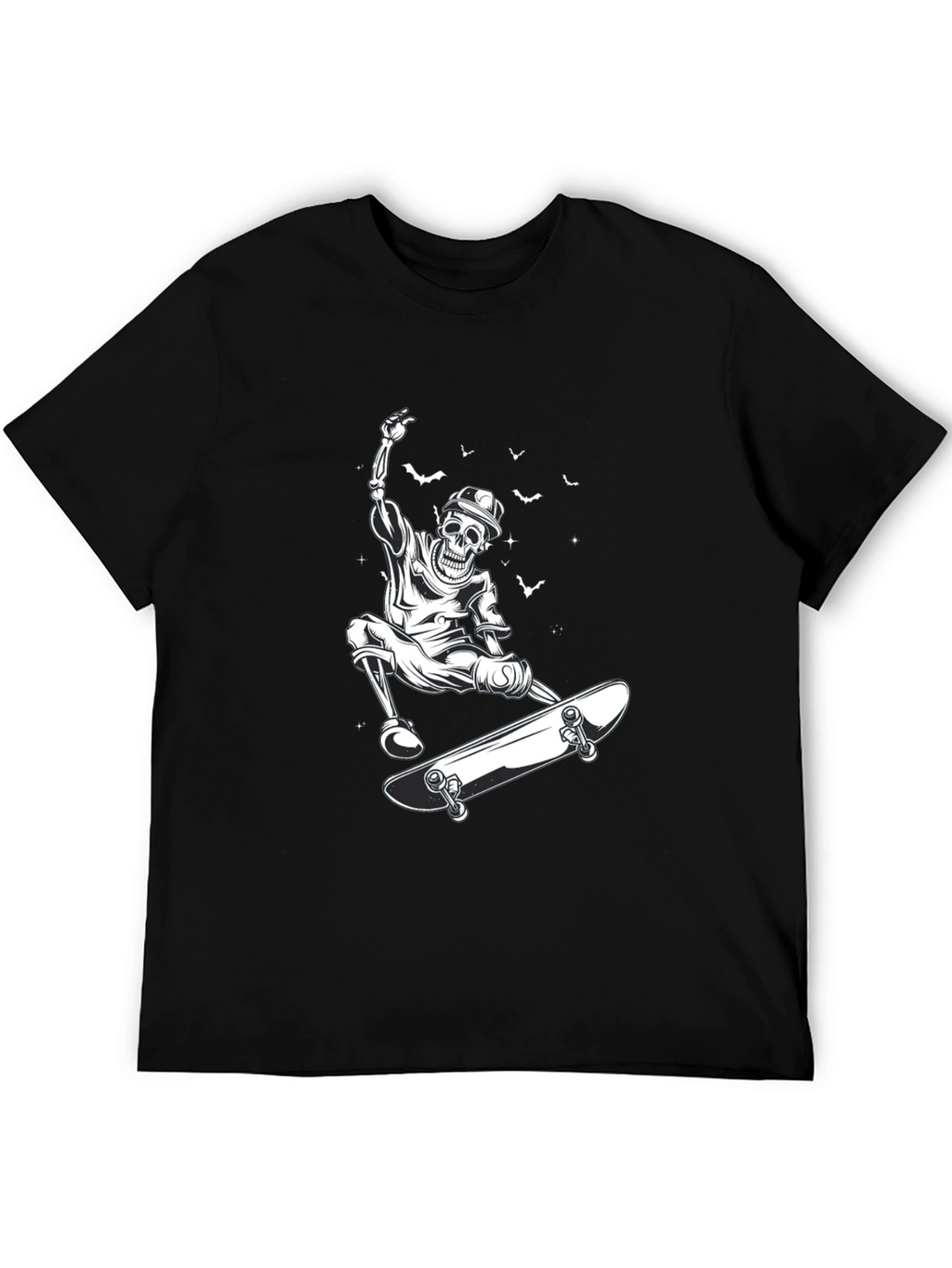 Skateboarding Skeleton Black T-Shirt