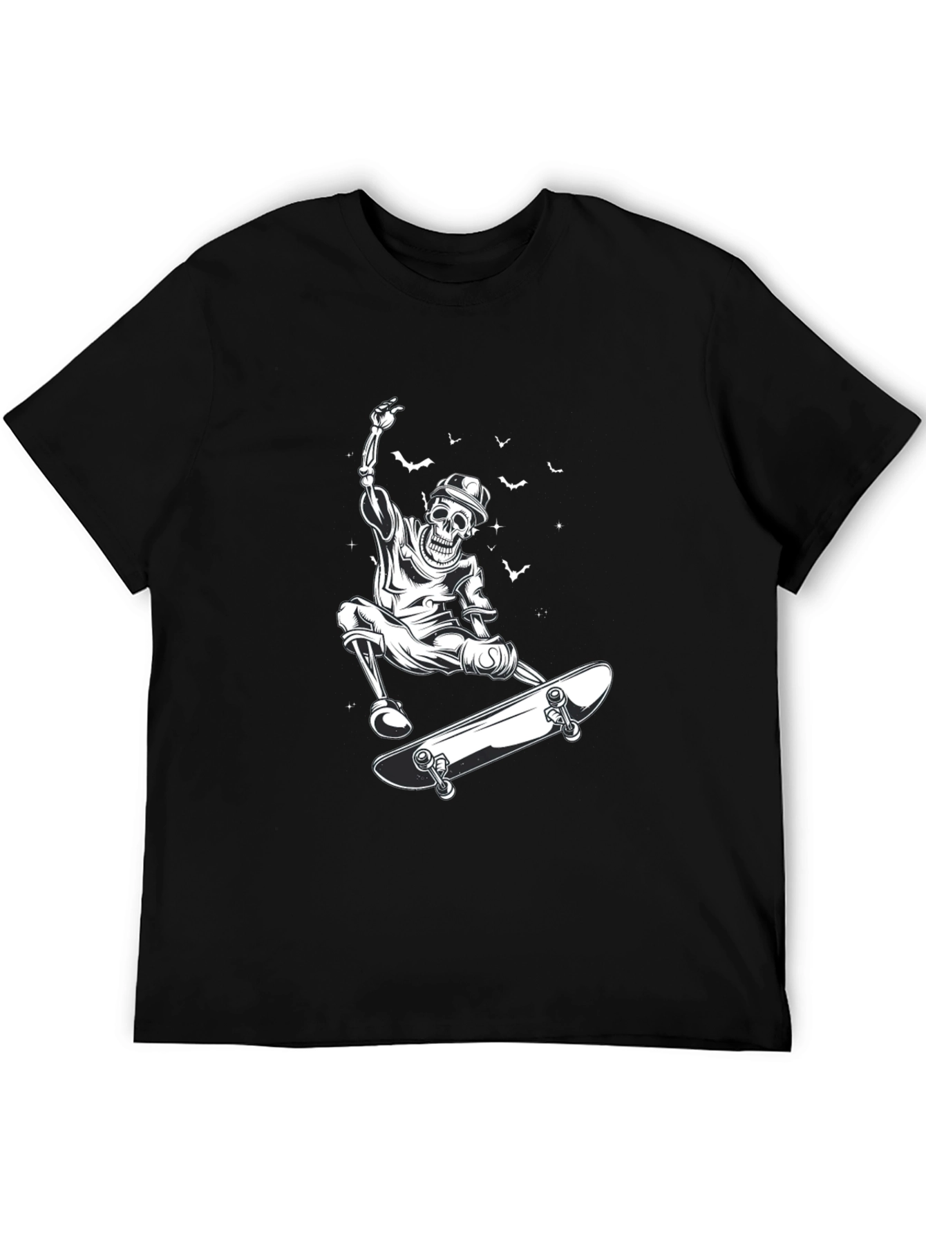 Skateboarding Skeleton Black T-Shirt
