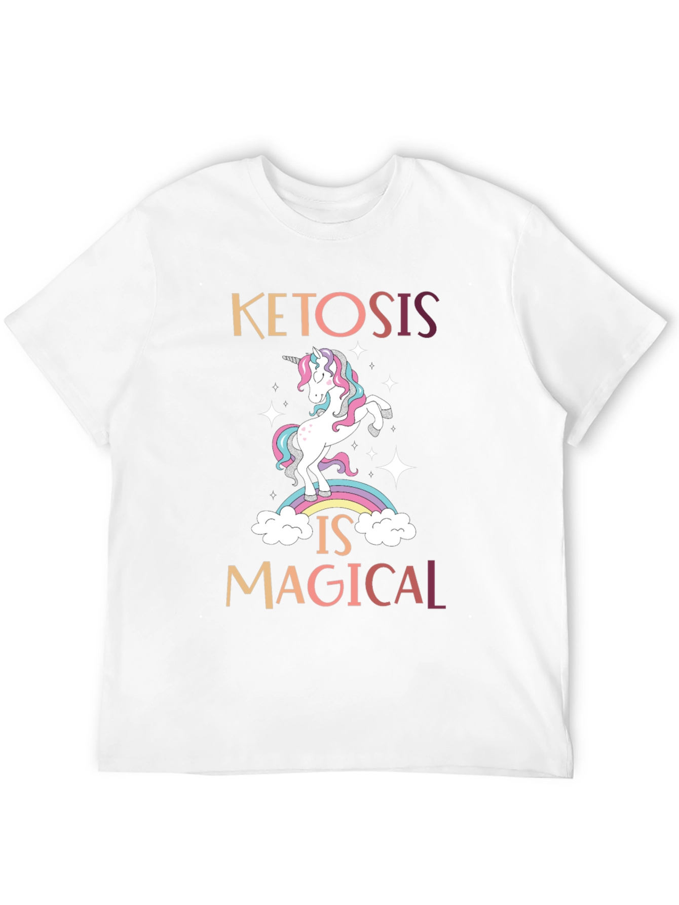 Ketosis is Magical T-Shirt Unicorn Rainbow Tee