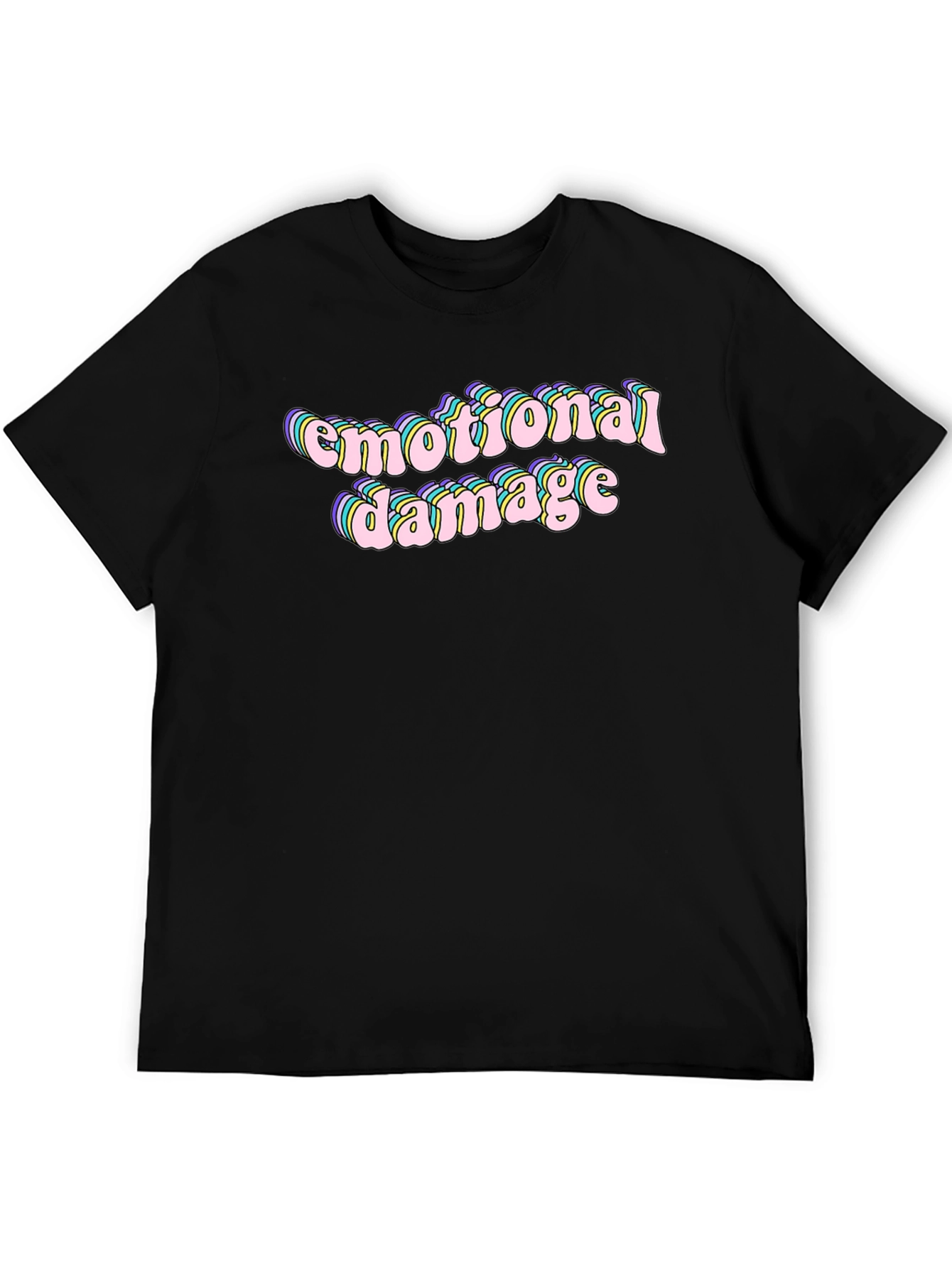 Emotional Damage Graphic Tee - Comfort Fit Black T-Shirt