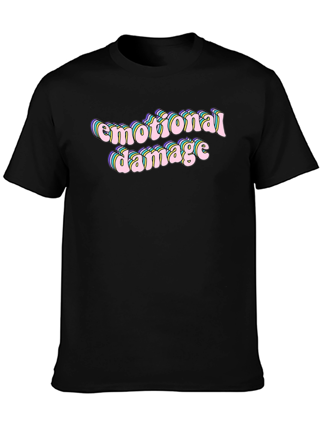 Emotional Damage Graphic Tee - Comfort Fit Black T-Shirt