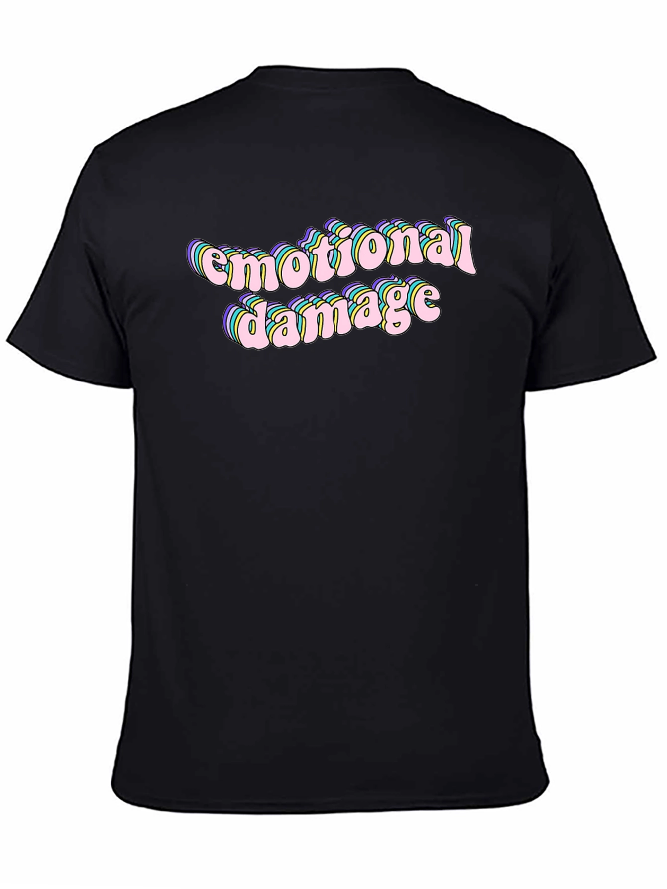 Emotional Damage Graphic Tee - Comfort Fit Black T-Shirt