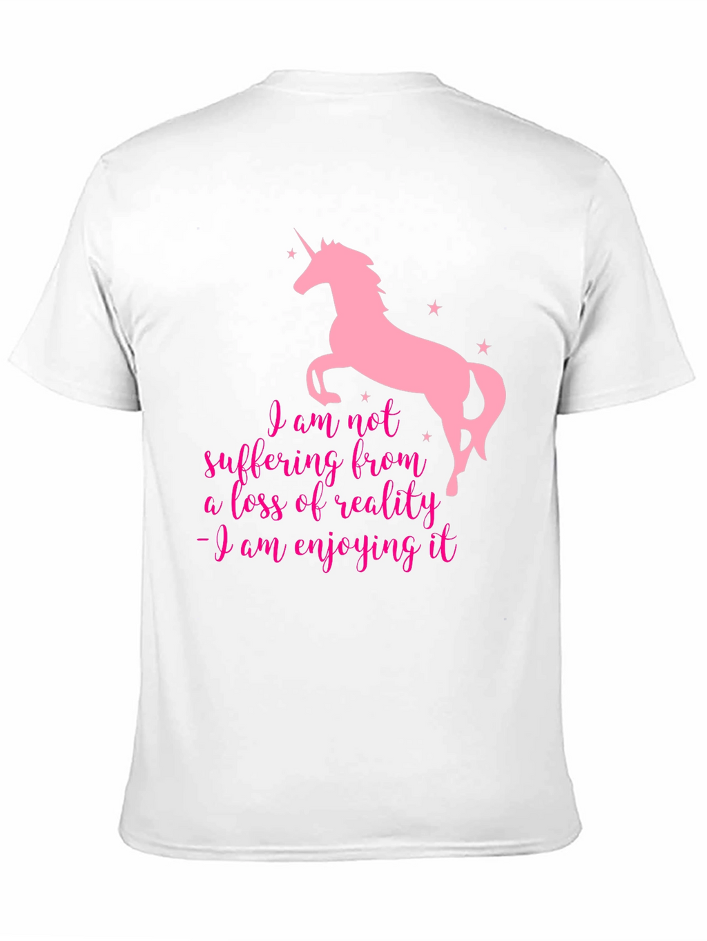 Unicorn Enjoying Reality Black T-Shirt