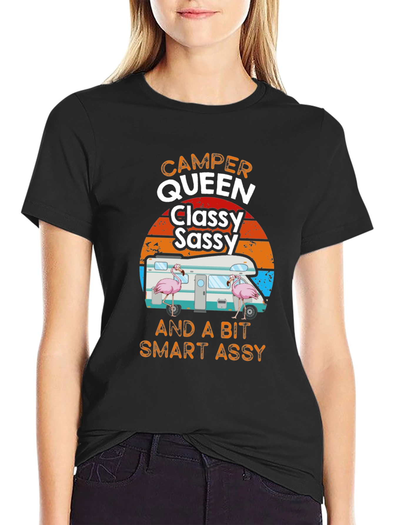 Camper Queen Classy Sassy Funny Graphic Tee