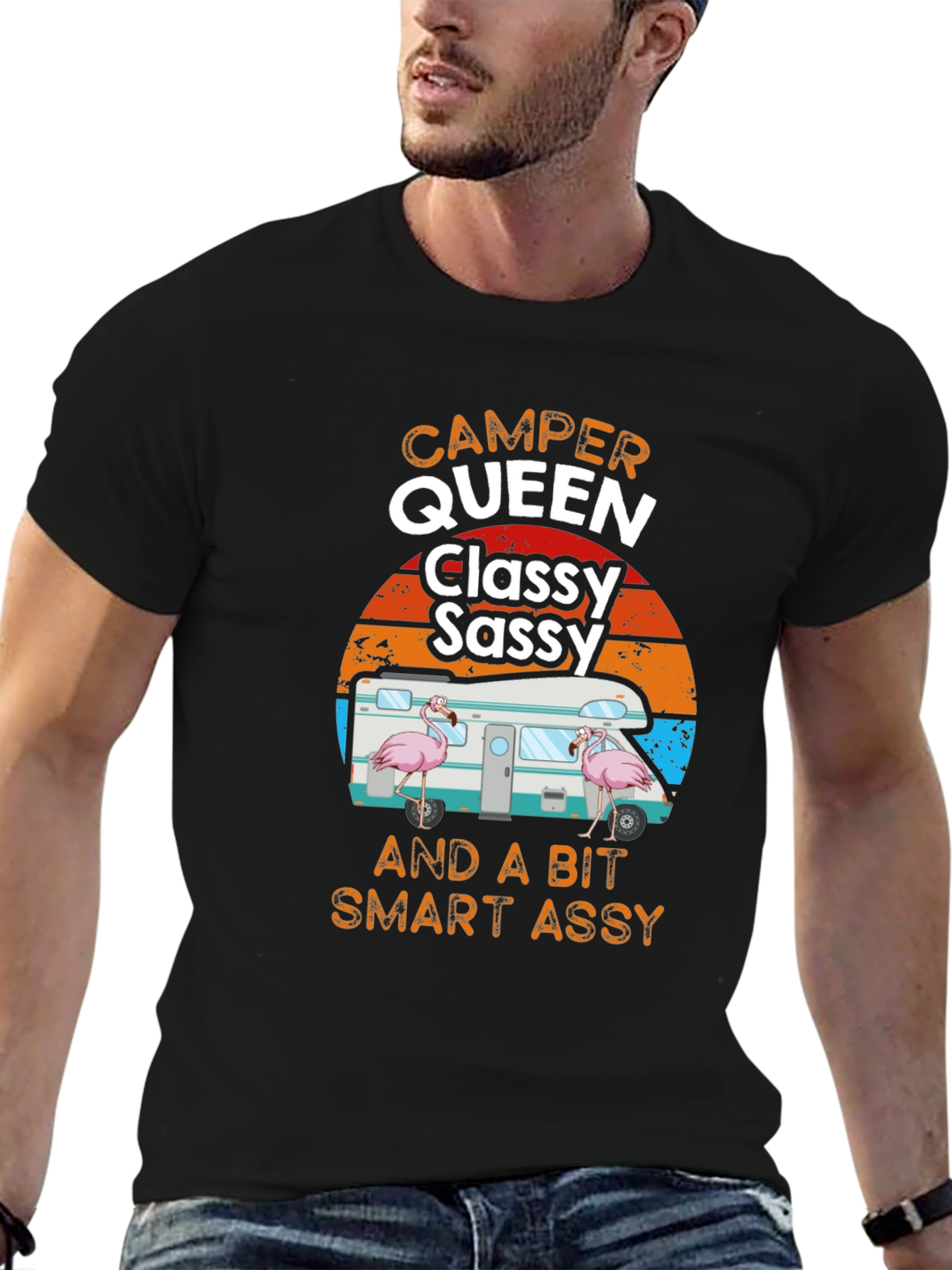 Camper Queen Classy Sassy Funny Graphic Tee