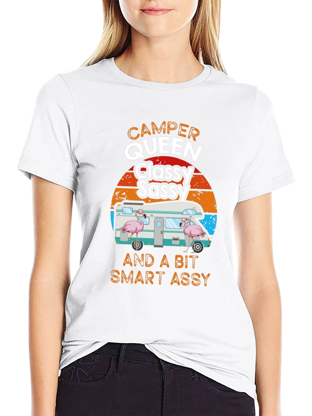 Camper Queen Classy Sassy Funny Graphic Tee