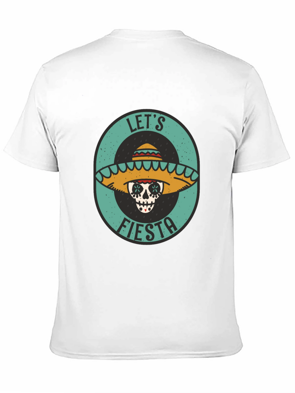 Lets Fiesta Sugar Skull Tee - Black Cotton T-Shirt