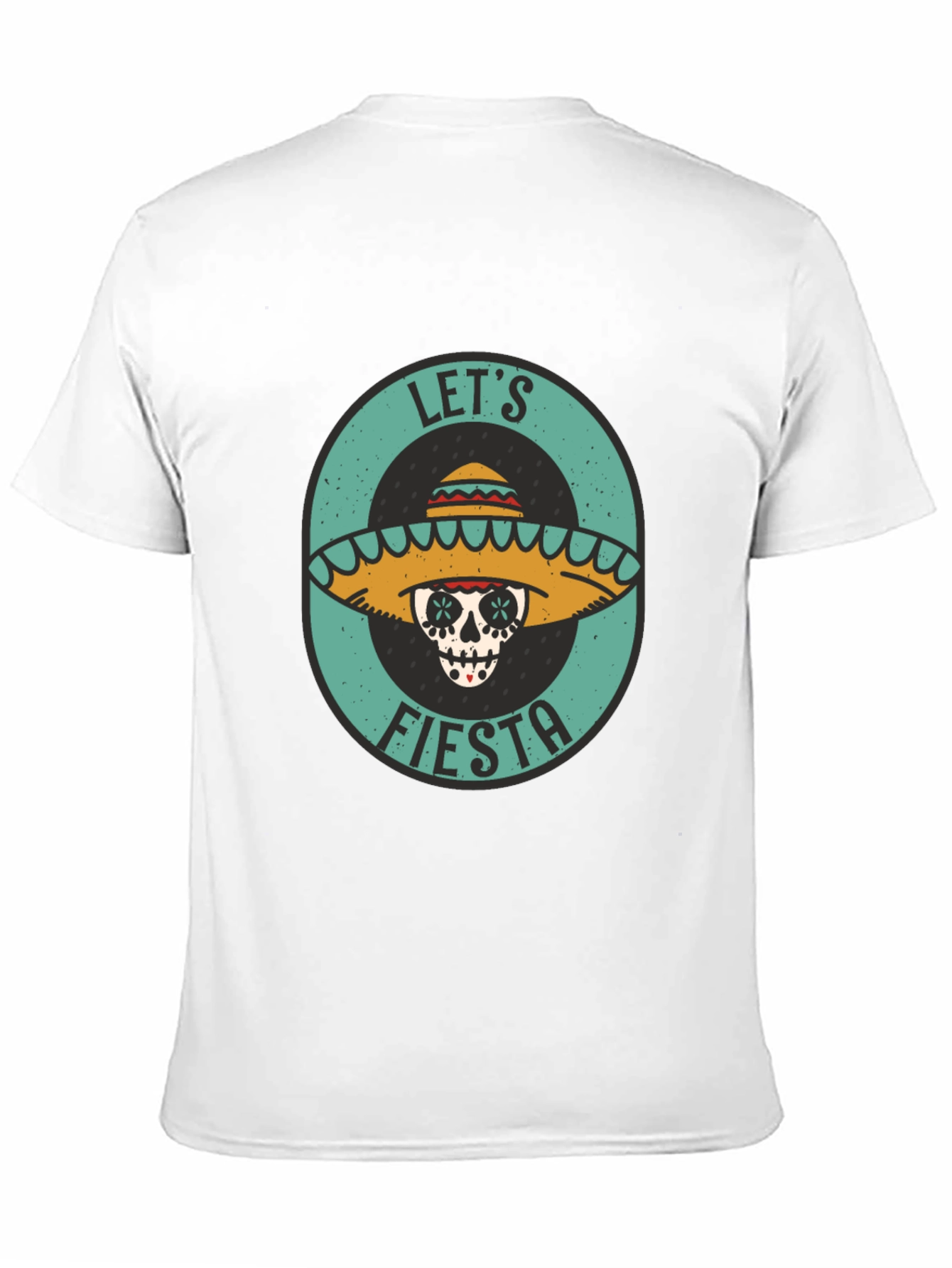 Lets Fiesta Sugar Skull Tee - Black Cotton T-Shirt