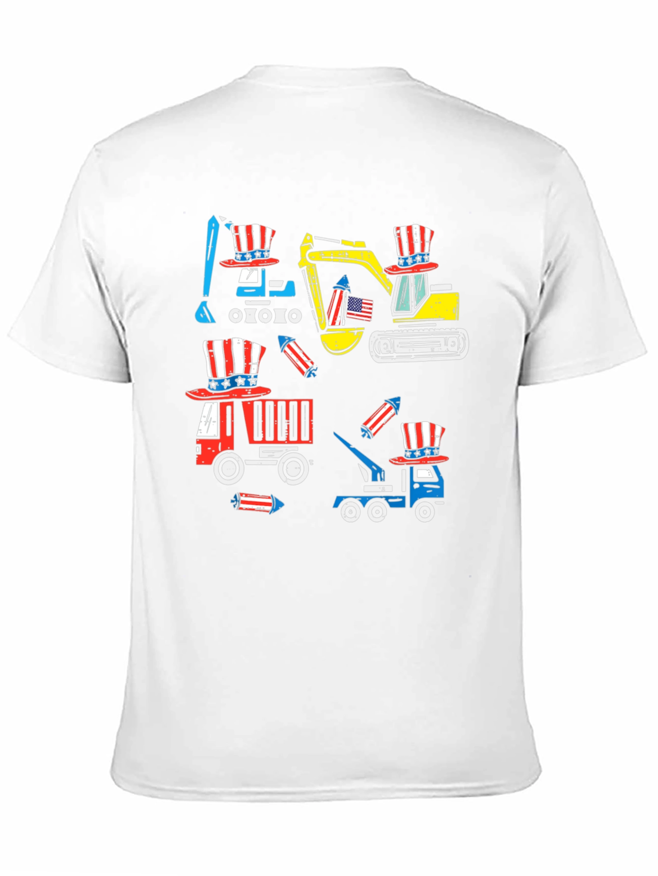 Patriotic Construction Vehicles T-Shirt