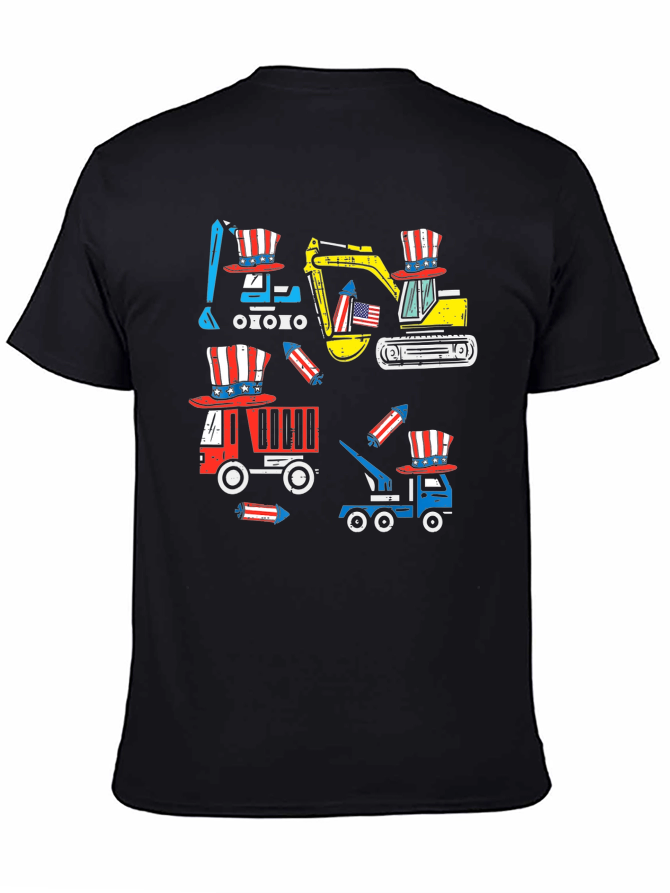 Patriotic Construction Vehicles T-Shirt