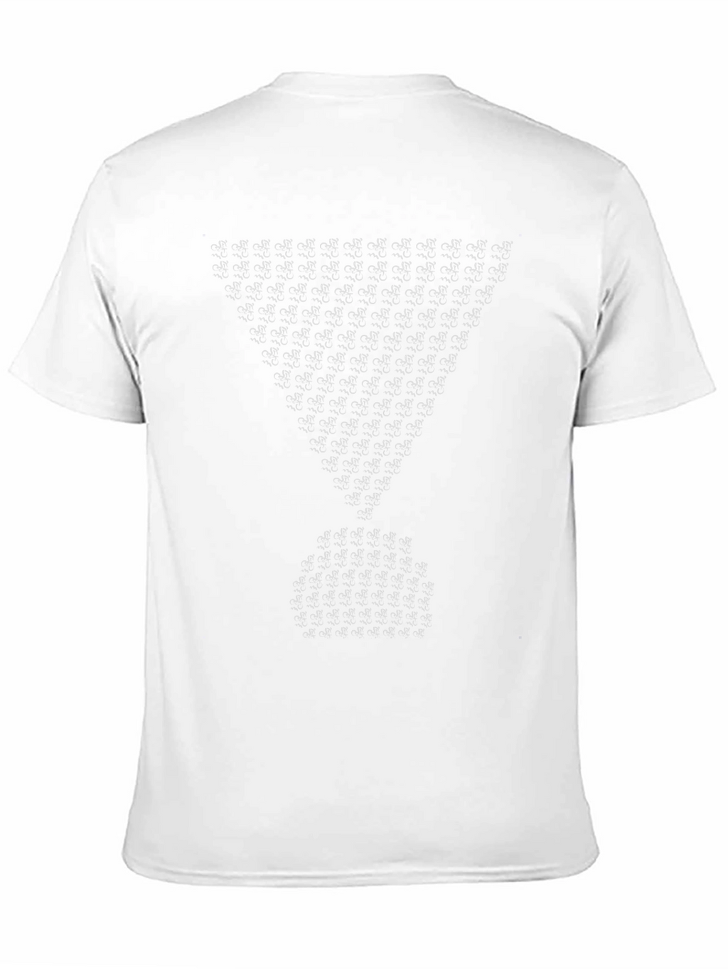 Mens Black Exclamation Point Bicycle Pattern T-Shirt