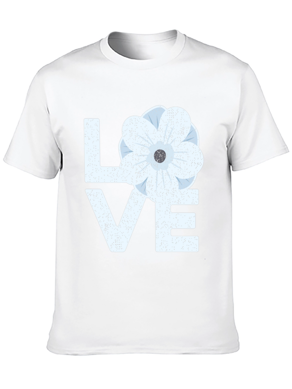 Floral LOVE Graphic T-Shirt - Black Casual Tee