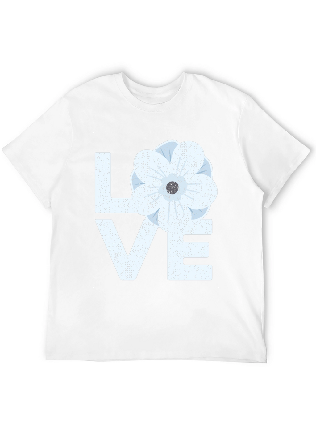Floral LOVE Graphic T-Shirt - Black Casual Tee