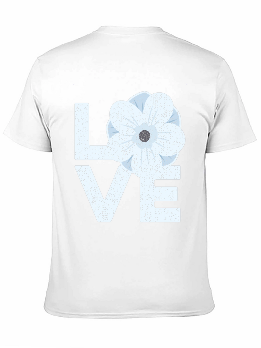 Floral LOVE Graphic T-Shirt - Black Casual Tee