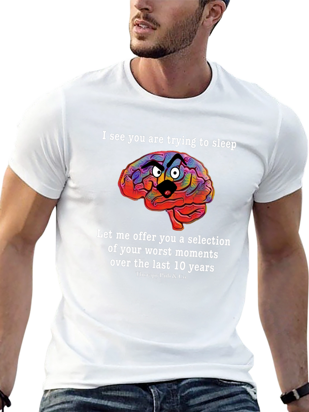 Funny Brain T-Shirt:  Sleep Deprivation Humor