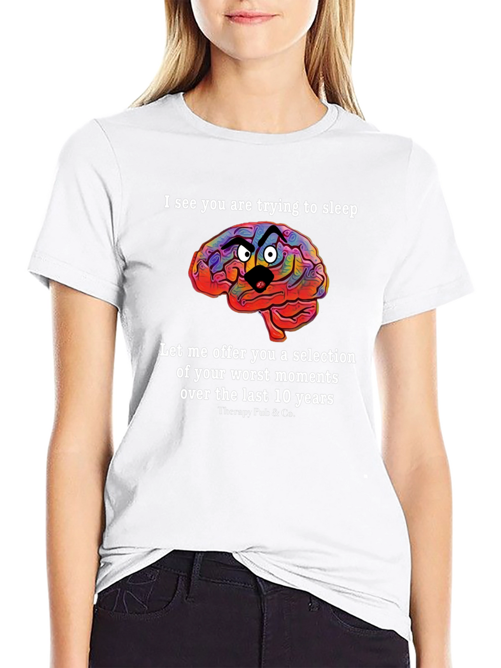 Funny Brain T-Shirt:  Sleep Deprivation Humor