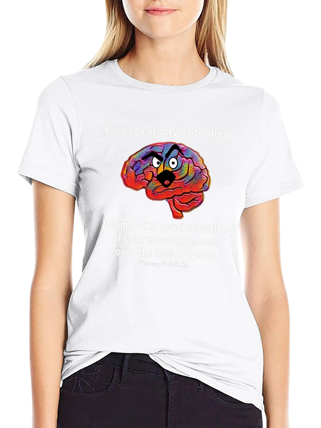 Funny Brain T-Shirt:  Sleep Deprivation Humor