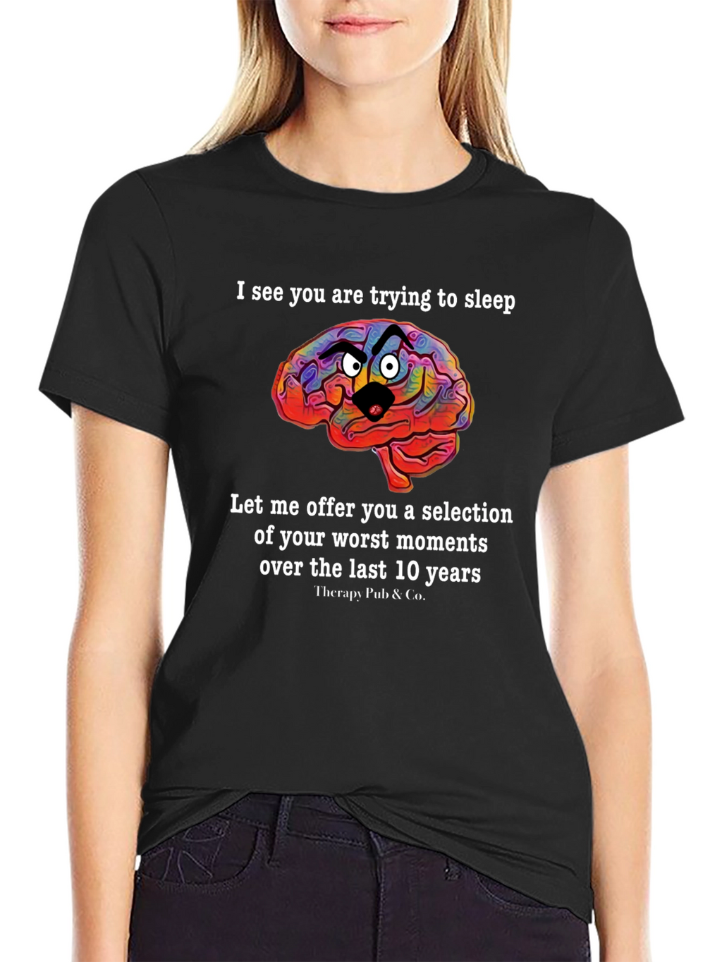 Funny Brain T-Shirt:  Sleep Deprivation Humor