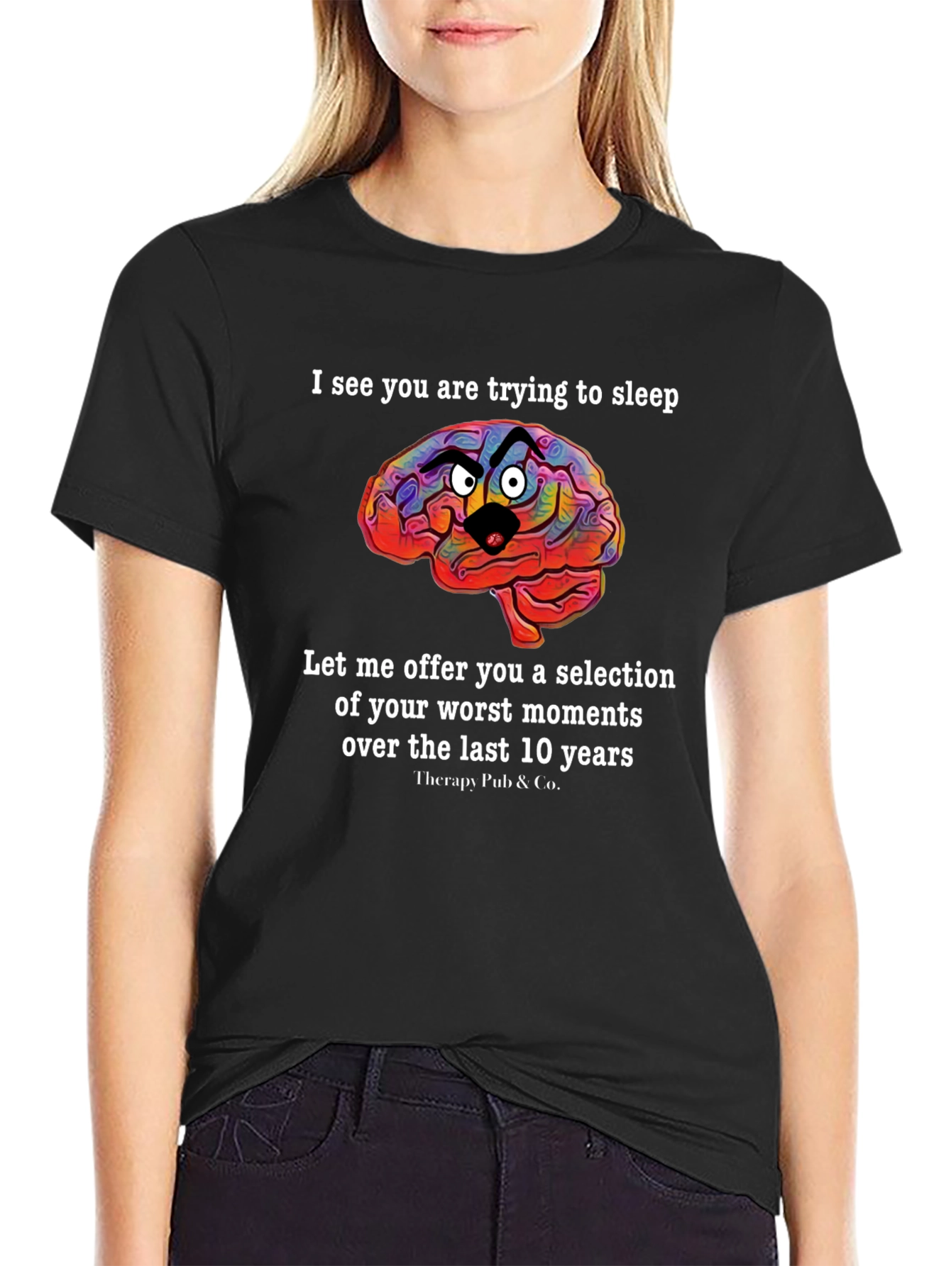 Funny Brain T-Shirt:  Sleep Deprivation Humor