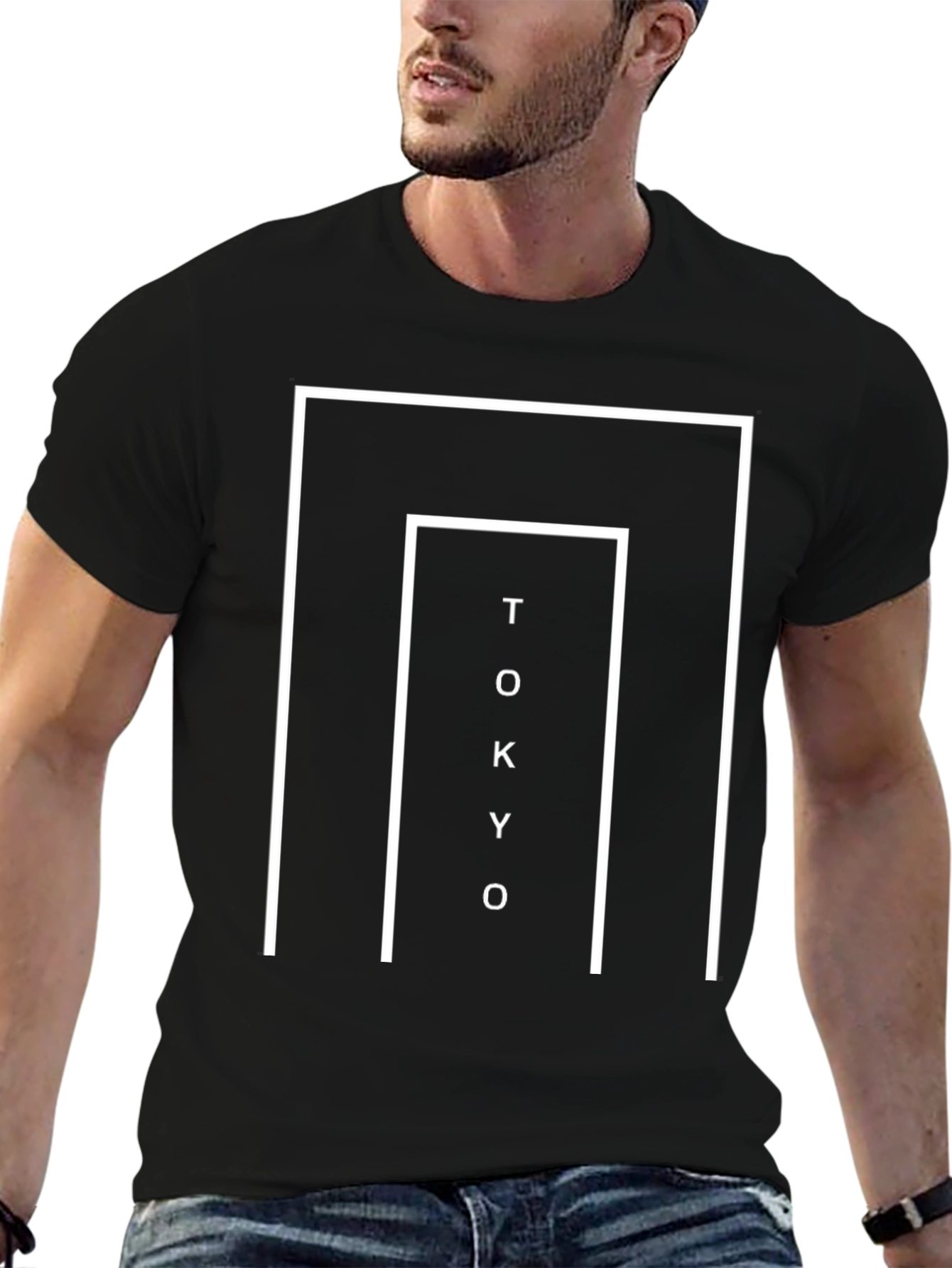 Tokyo Graphic Tee - Modern Black T-Shirt
