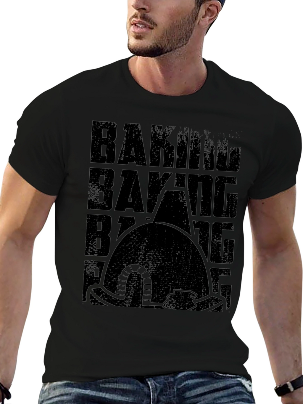 Baking Oven Graphic Black T-Shirt