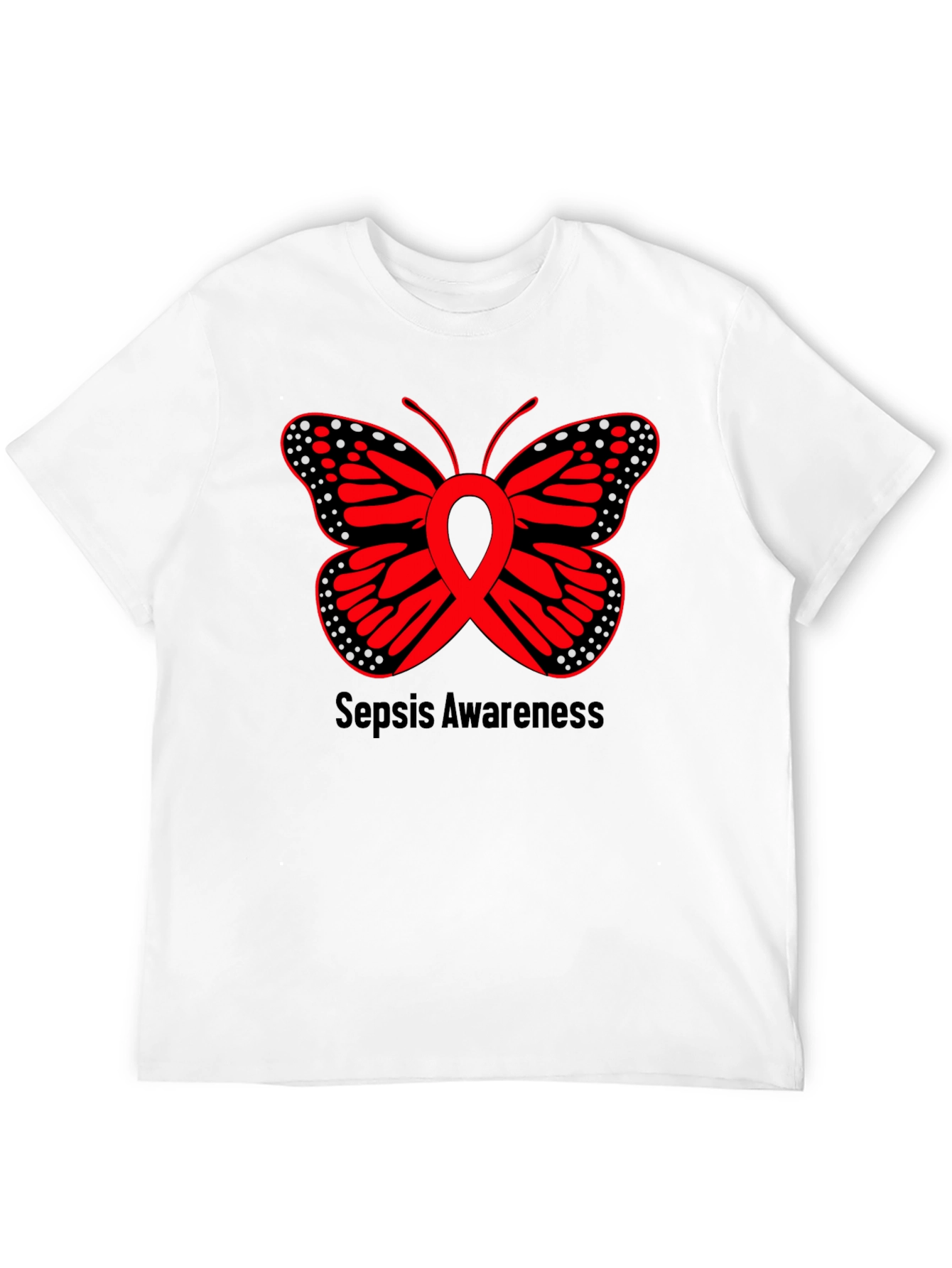 Sepsis Awareness Butterfly Ribbon Graphic Tee